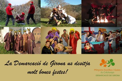 Equips demarcació Girona Nadal Bones Festes Felicitacio postal 2016 2017